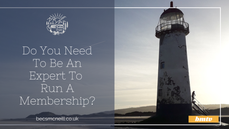 Do You Need To be An Expert To Run A Membership?