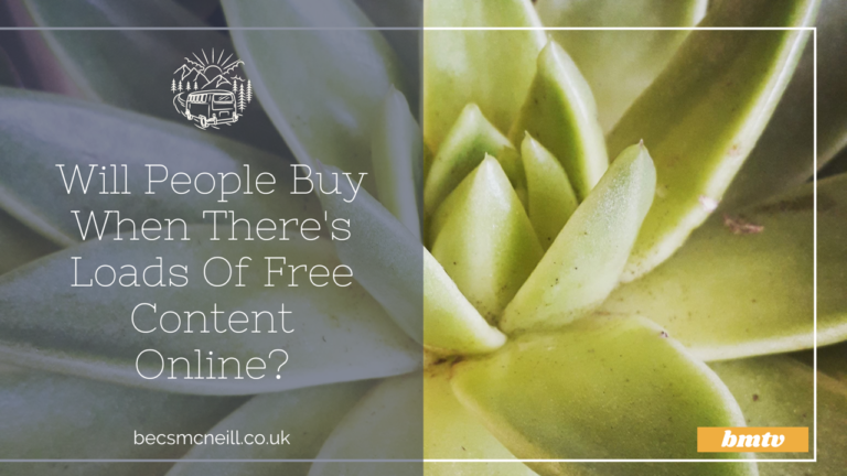 Will People Buy When There’s Loads Of Free Content Online?